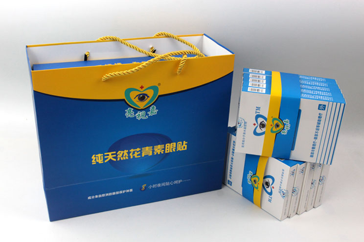 哪里可以做禮盒包裝？護眼神器亮視嘉護眼貼禮盒包裝+手提袋套裝出自長(cháng)沙印刷廠(chǎng)